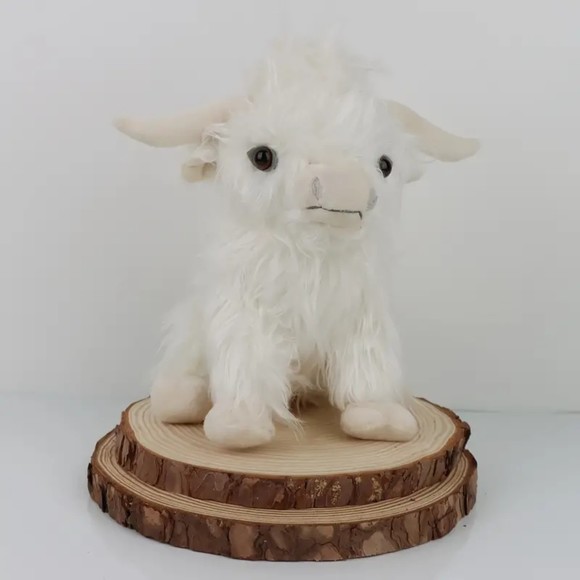 NIB White Highland Cow Plush11'', Cute Cattle Soft Stuffed Animal Hairy … - Picture 3 of 6